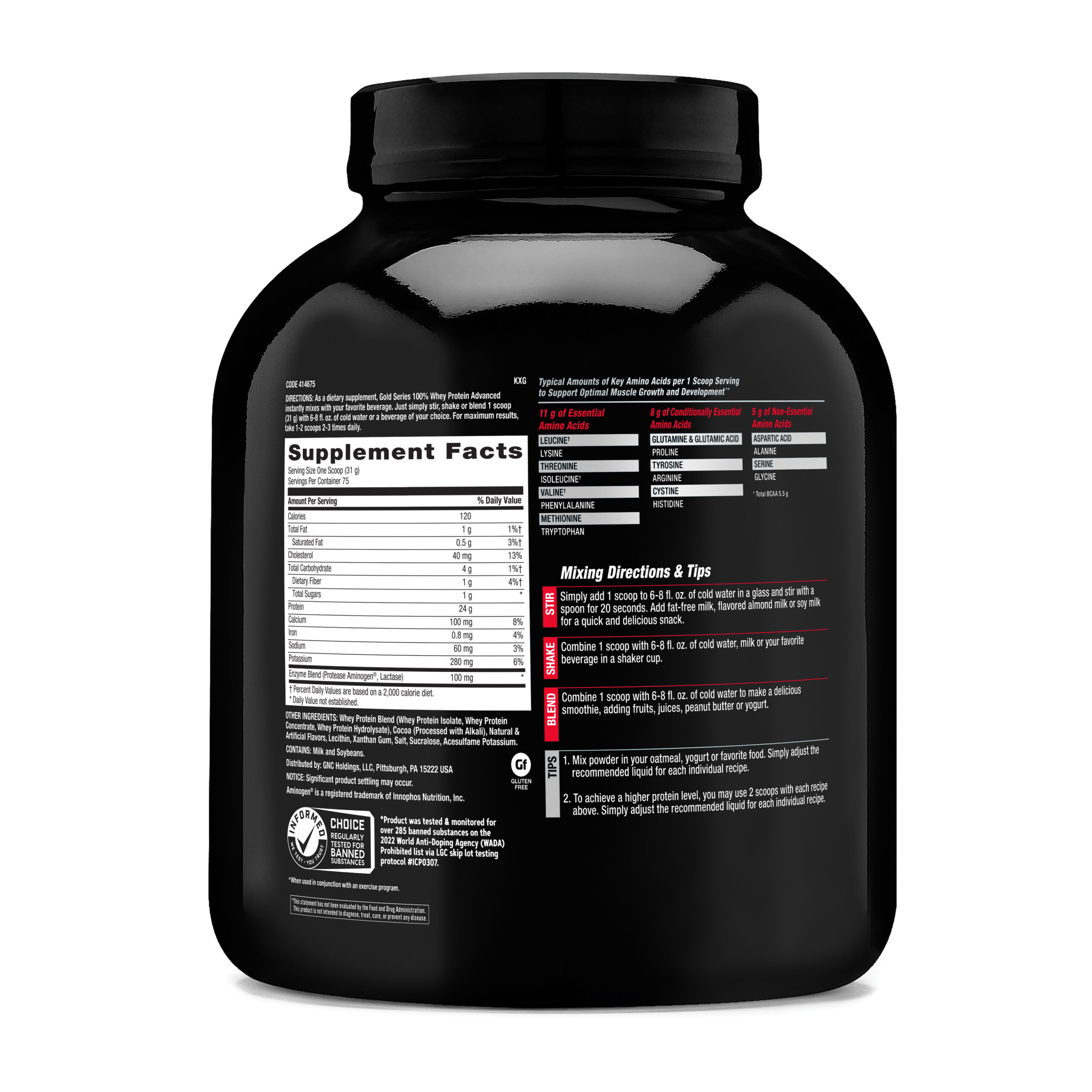 AMP Gold 100% Whey Protein 5 lbs - Imagen 2