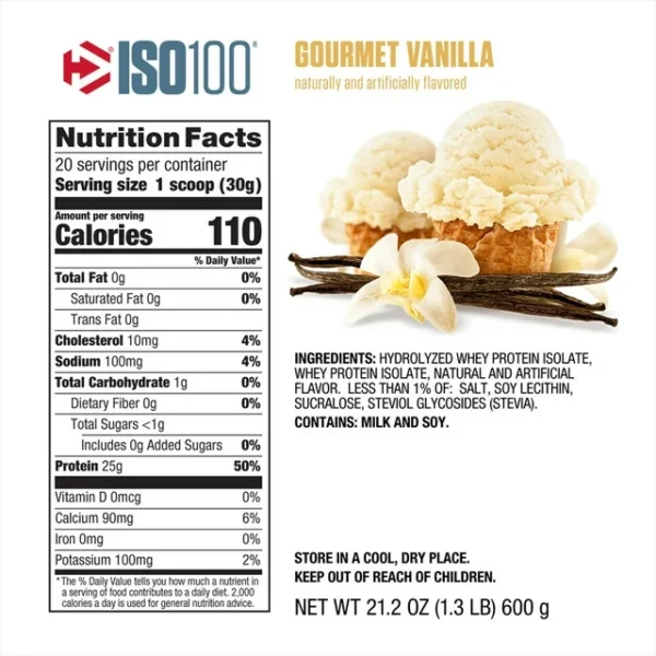 Proteína ISO100 Hydrolyzed Dymatize | 20 serv - Imagen 5