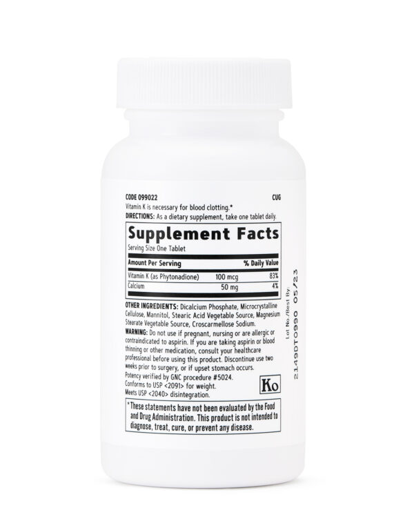 VITAMINA K 100 MCG 180 CAPS - Imagen 2