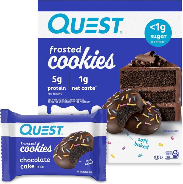 Quest galletas de proteína glaseadas 8 unidades | BOX