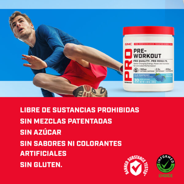 Pro Performance® Pre-Workout - Blue Raspberry - Imagen 5
