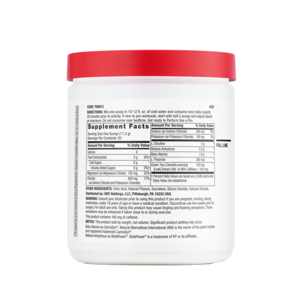 Pro Performance® Pre-Workout - Blue Raspberry - Imagen 2
