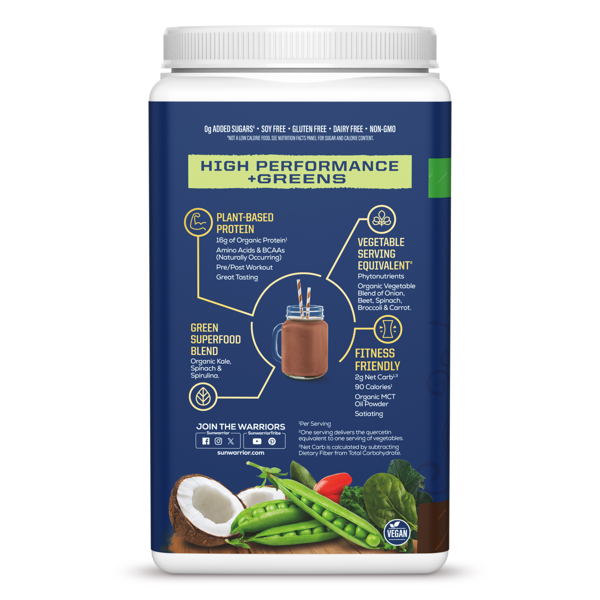 Sunwarrior Warrior Blend Protein + Greens | 750g - Imagen 2