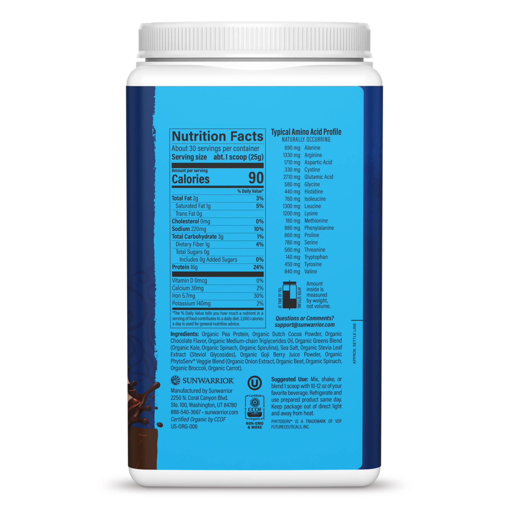 Sunwarrior Warrior Blend Protein + Greens | 750g - Imagen 3