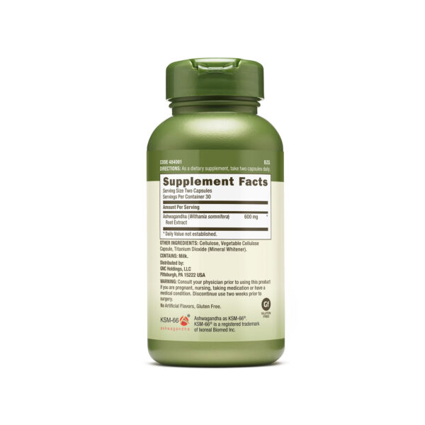 GNC Herbal Plus® Ashwagandha 600mg - 60 Caps - Imagen 2