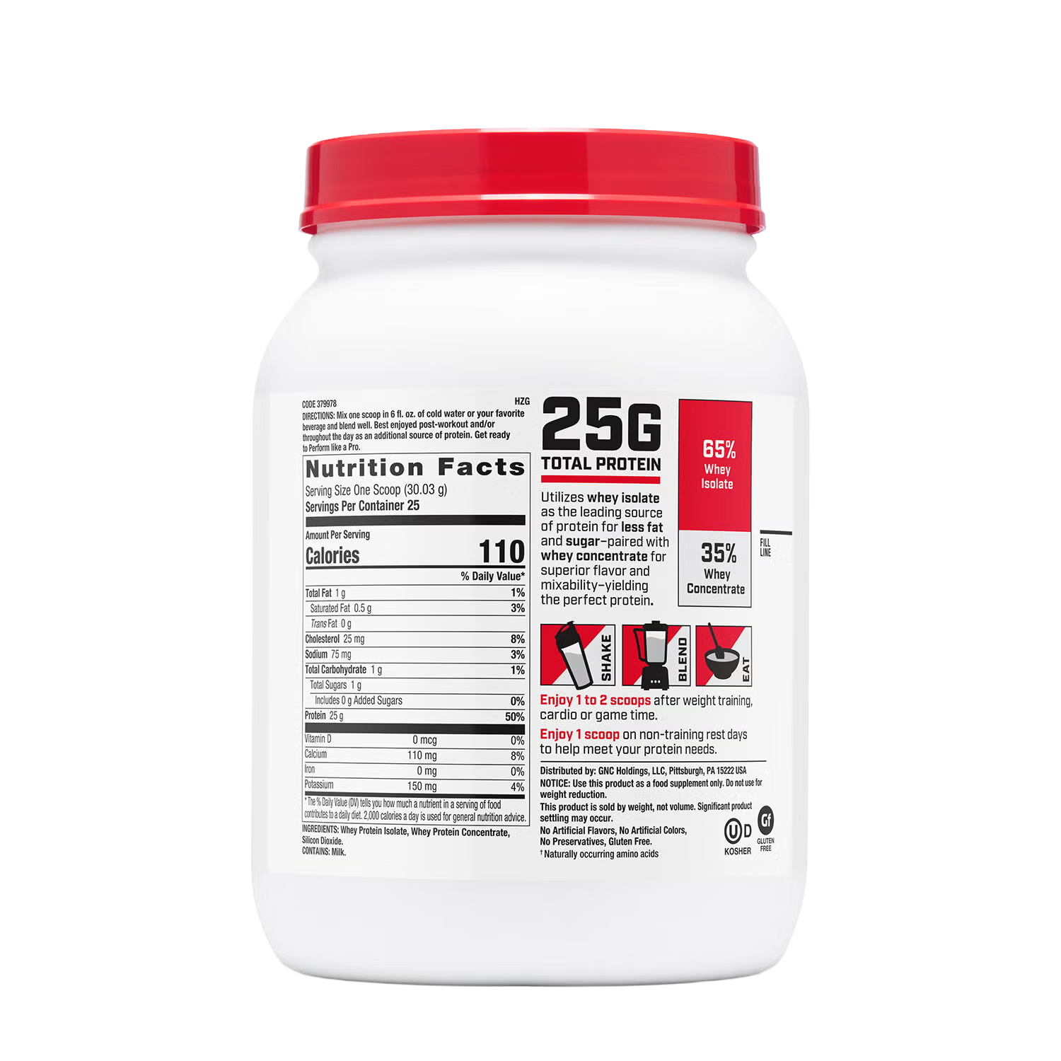 GNC Pro Performance® 100% Whey 2.0 - 25 servicios - Imagen 2