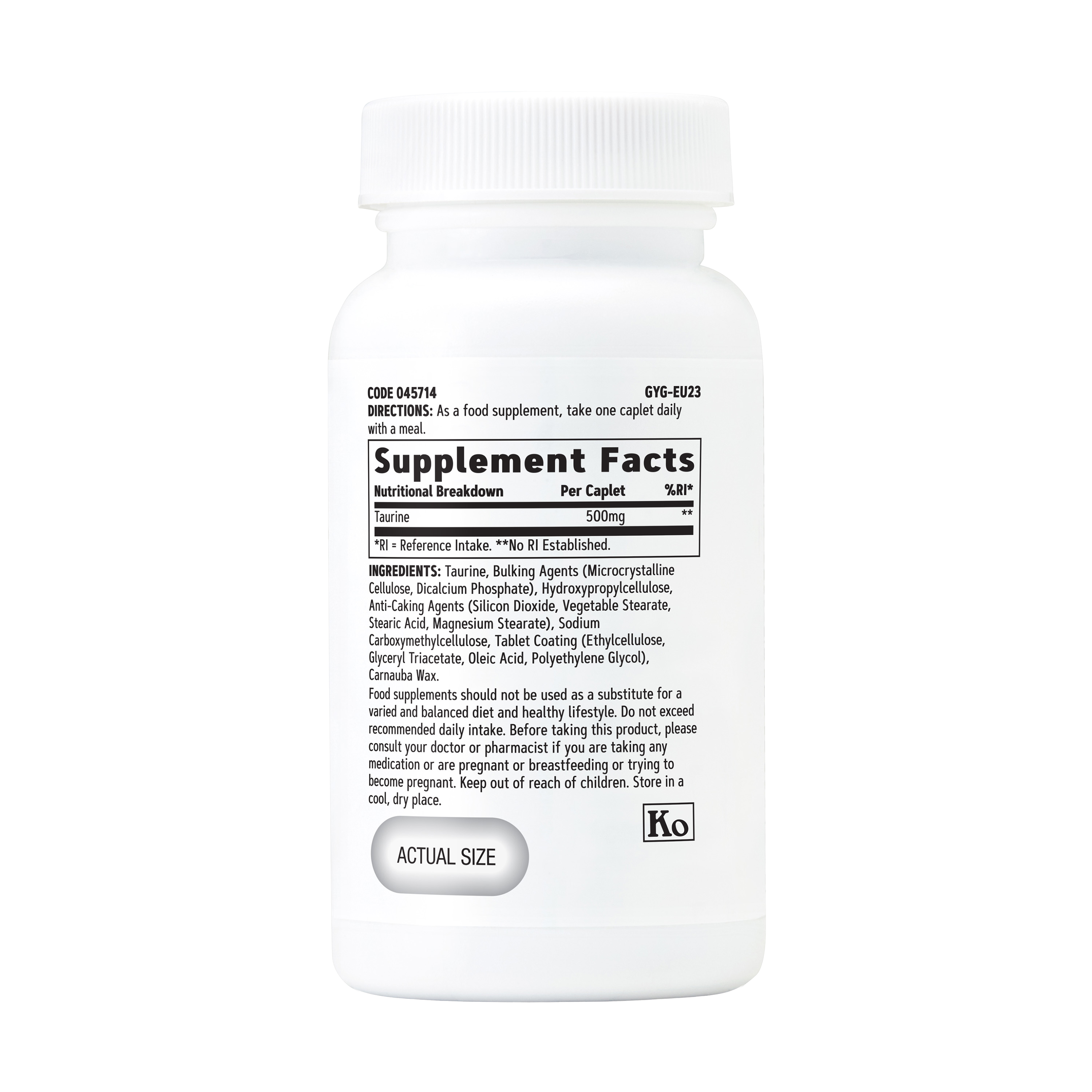 GNC Taurine 500 mg | 50 tab - Imagen 2