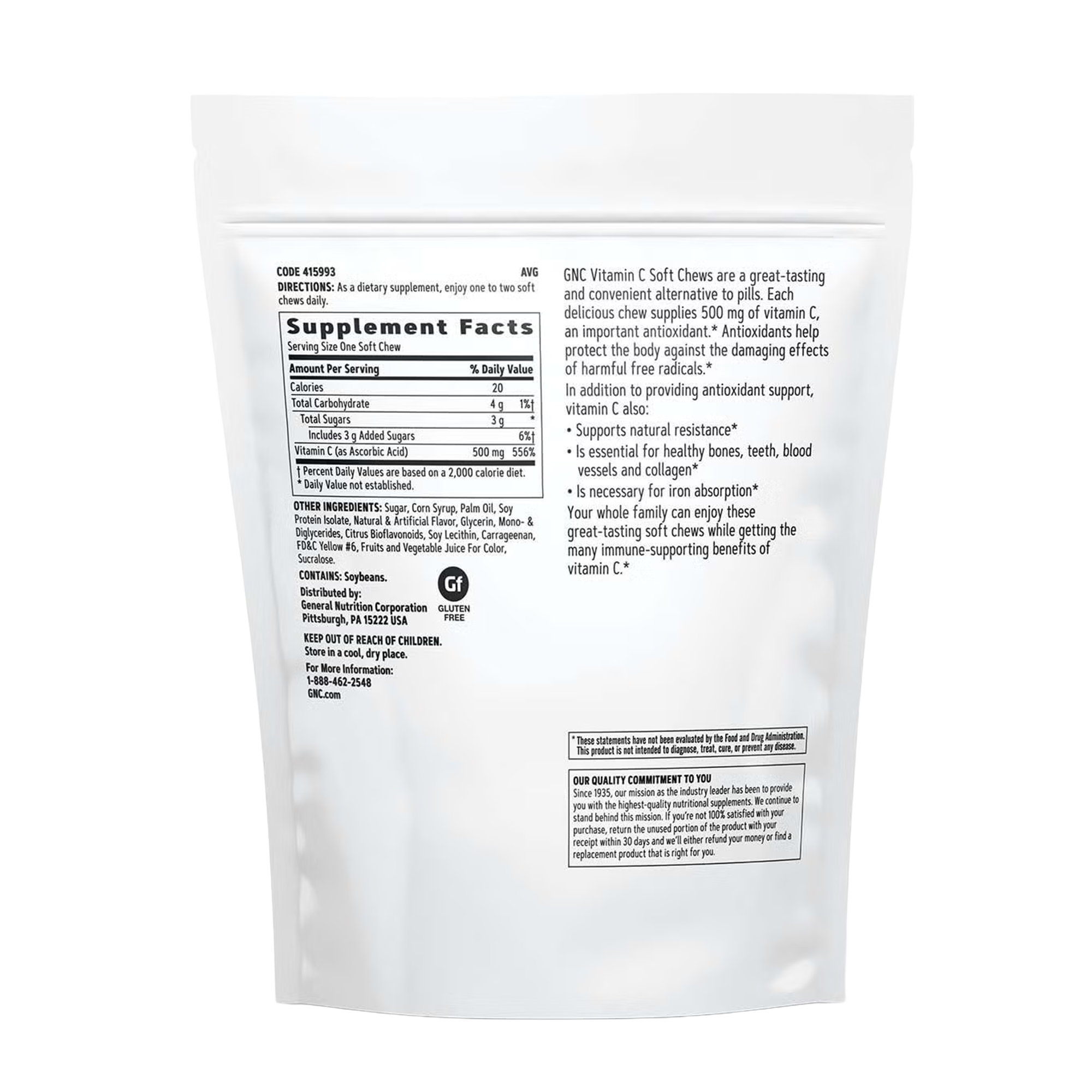 Vitamin C Soft Chews 500mg | 60 serv - Imagen 2